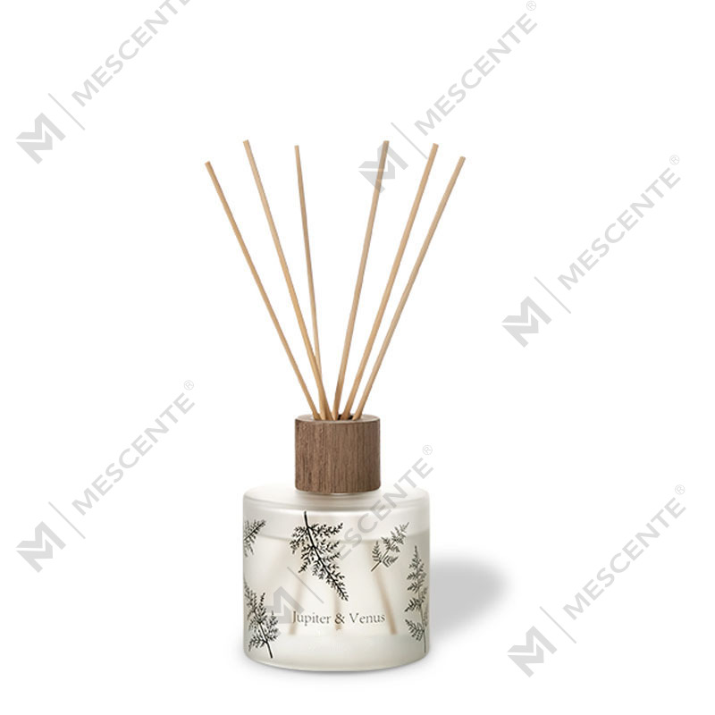 Diffusore a bastoncini di aroma floreale trasparente unico di lusso personalizzato all'ingrosso M&Scent in vetro ambrato decorativo personalizzato senza fuoco