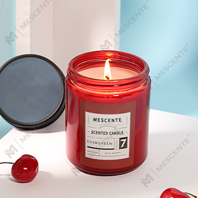 Candele di cera di soia profumate di lusso con etichetta privata personalizzata M&Scent con coperchio