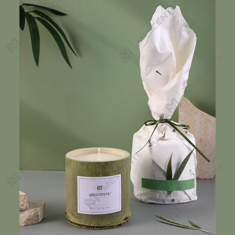 Candele portacandele in legno di lusso M&Scent etichetta privata profumate con scatola