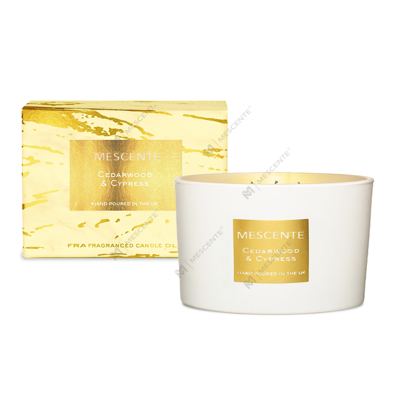 Set regalo di candele decorative per aromaterapia con 3 stoppini profumati alla palma da cocco M&Scent