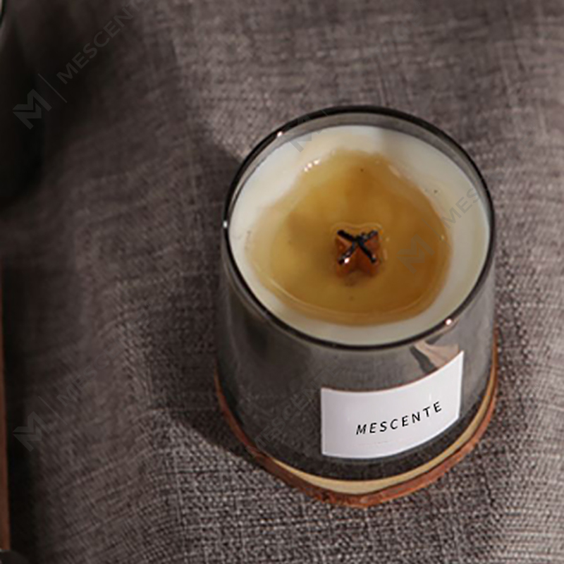 M&Scent vasetti di vetro di lusso, stoppini in legno di cristallo, candela profumata in cera di soia, candele nuziali