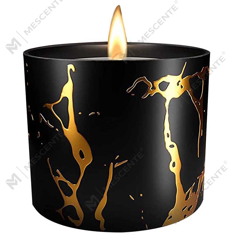 Set di regali di candele profumate fatte a mano in cera di soia fatte a mano con barattoli di candele in oro e cereali, decorazioni per la casa in ceramica personalizzate di grandi dimensioni, di lusso