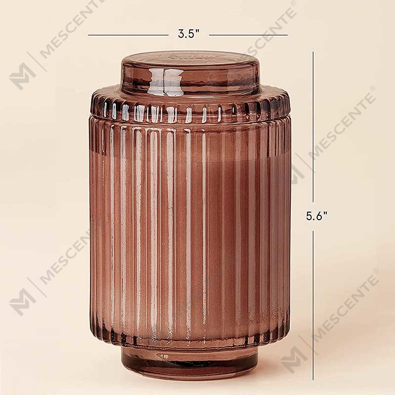Set di candele profumate alla rosa con cera di soia biologica in ceramica rotonda con logo personalizzato all'ingrosso Spa con fiori secchi di cristallo