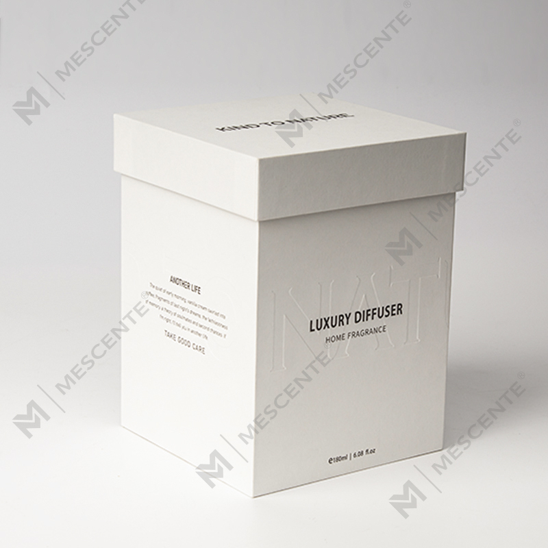 Bomboniere per diffusore per aromaterapia liquida con bastoncino in rattan grande bottiglia quadrata M&Scent con tappo