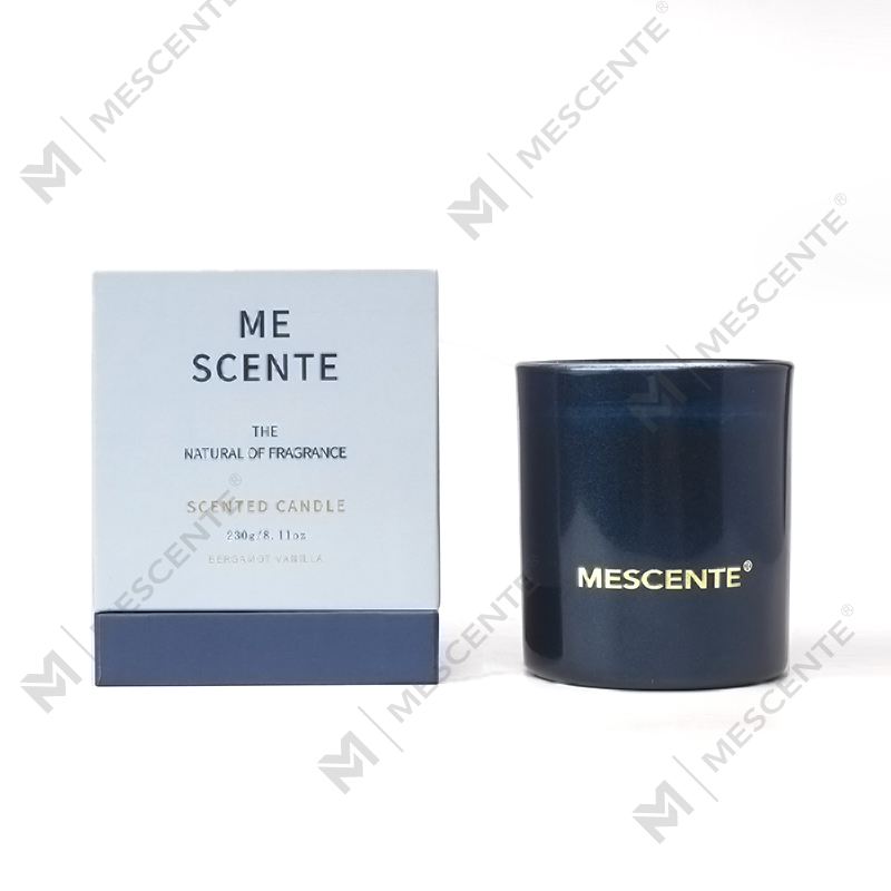 Profumi per candele profumate per aromaterapia in vasetti di candele nere di Natale con etichetta privata M&Scent