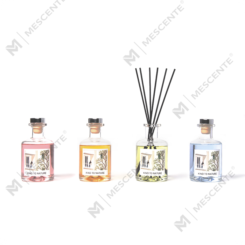 M&Scent Diffusore a bastoncini di olio essenziale decorativo di lusso in bottiglia grande con set regalo di fiori secchi