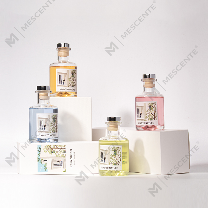 M&Scent Diffusore a bastoncini di olio essenziale decorativo di lusso in bottiglia grande con set regalo di fiori secchi