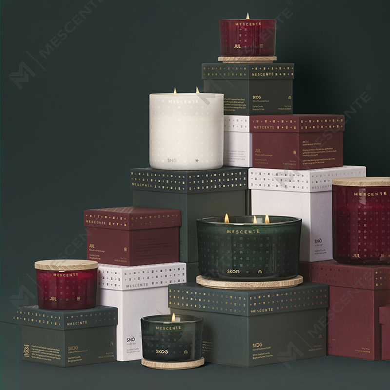 M&Scent Candele di cera di soia profumate decorative natalizie personalizzate fatte a mano di lusso con confezione regalo