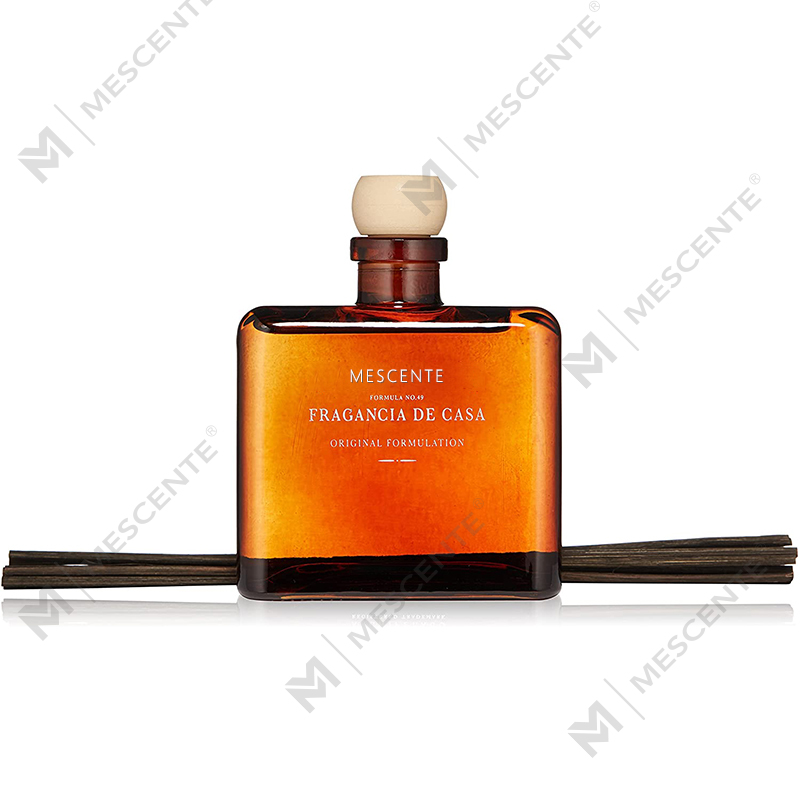 Diffusore a bastoncino liquido con etichetta privata a forma di fiore in oro rosa personalizzato di lusso M&Scent con confezione regalo