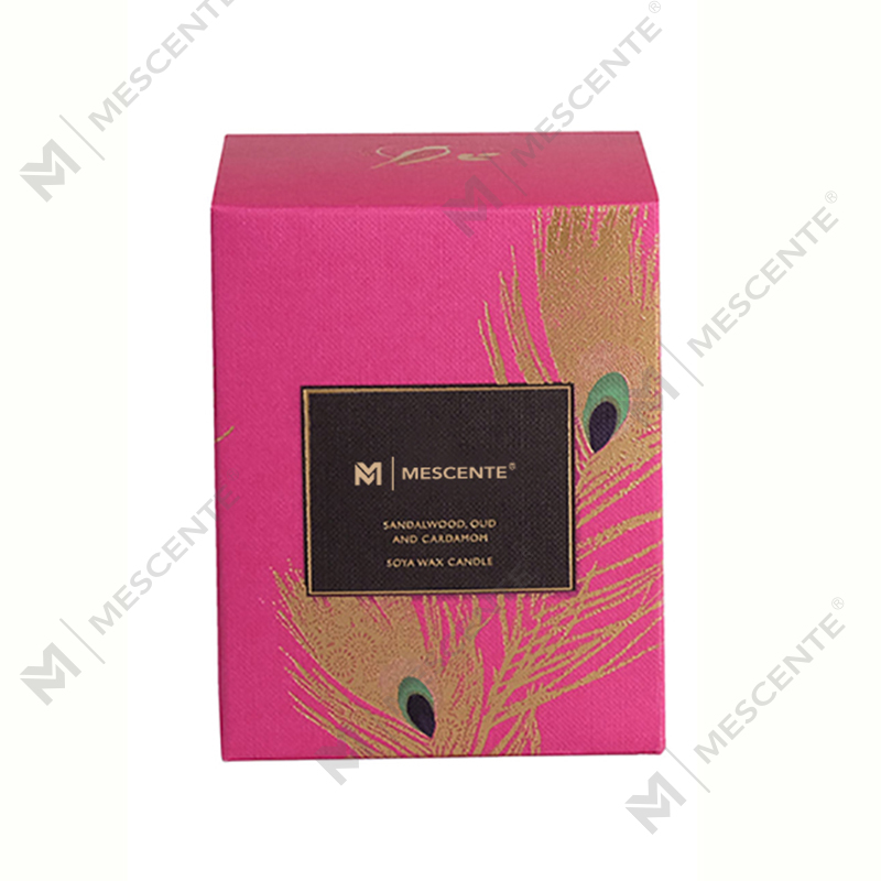 Candele con stoppino in legno nero personalizzate con etichetta privata profumate di lusso con cristalli