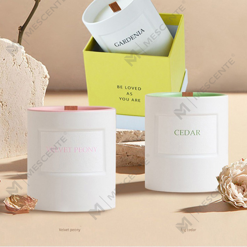 M&Scent all'ingrosso vasetti di vetro per fragranze per la casa di lusso personalizzate candele profumate in cera di soia