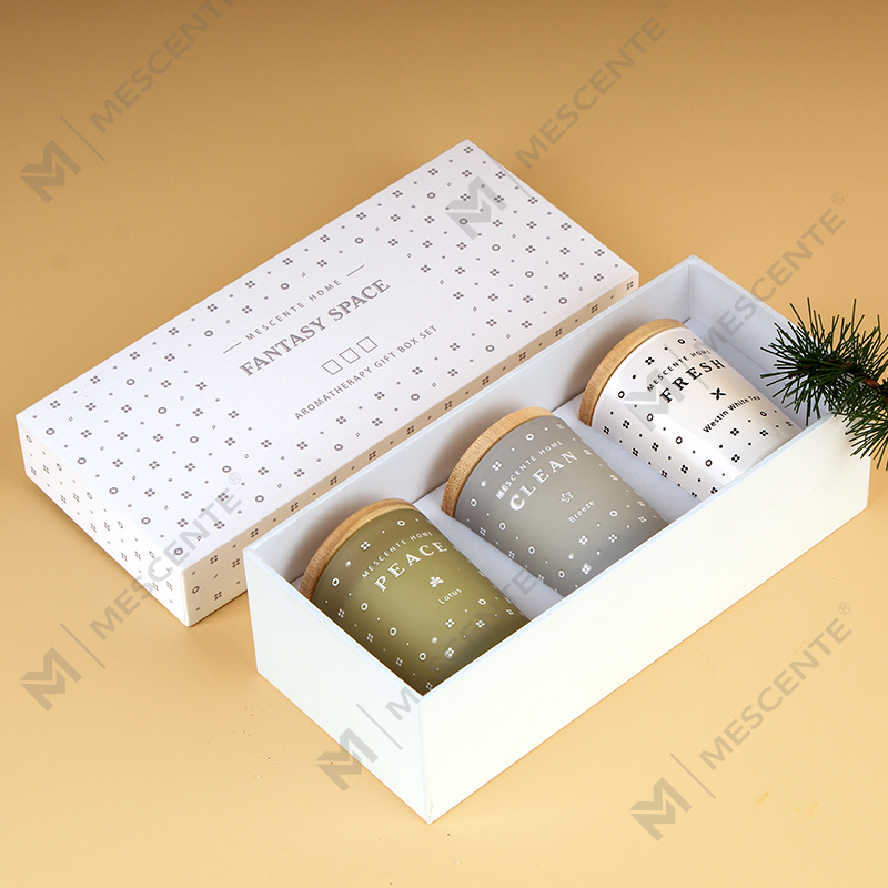 M23352 Confezione da 3 candele profumate per aromaterapia alla cera di soia per uso domestico