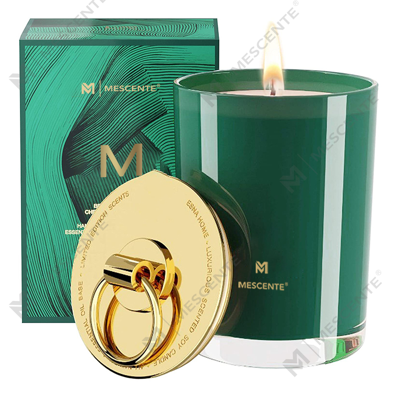 Candele profumate per matrimonio personalizzate con logo in cera di soia bianca di lusso M&Scent, candela da campo personalizzata