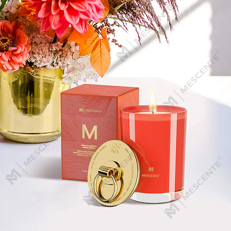 Candele profumate per matrimonio personalizzate con logo in cera di soia bianca di lusso M&Scent, candela da campo personalizzata