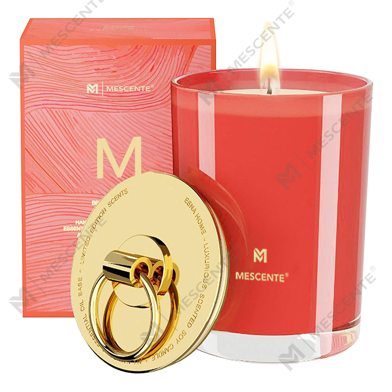 Candele profumate per matrimonio personalizzate con logo in cera di soia bianca di lusso M&Scent, candela da campo personalizzata