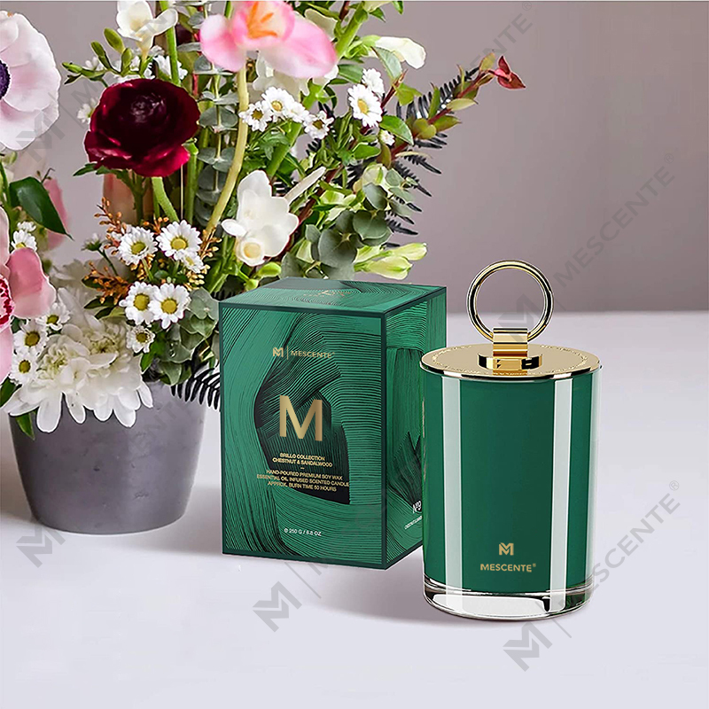 Candele profumate per matrimonio personalizzate con logo in cera di soia bianca di lusso M&Scent, candela da campo personalizzata