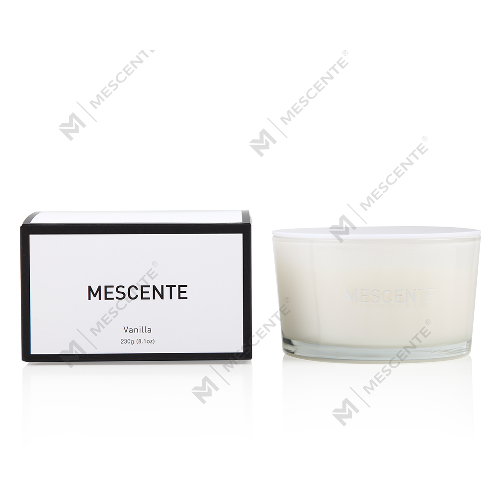Mescente Wholesale Etichetta privata Barattolo di vetro 3 stoppini Candela profumata al 100% cera di soia