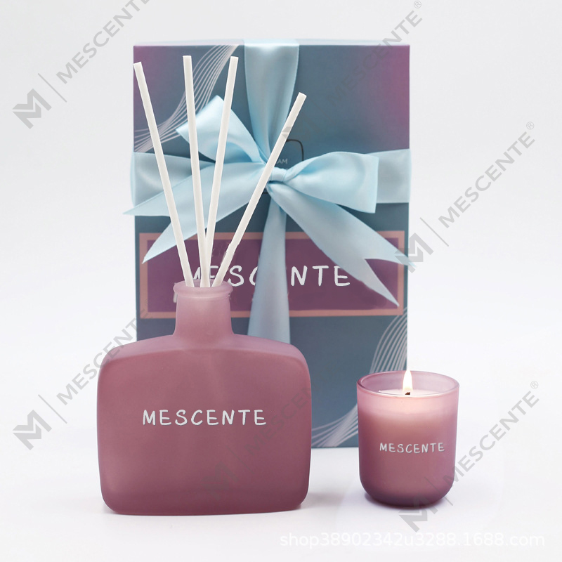 Set regalo candela e diffusore a bastoncini, diffusore di aromi per candele profumate
