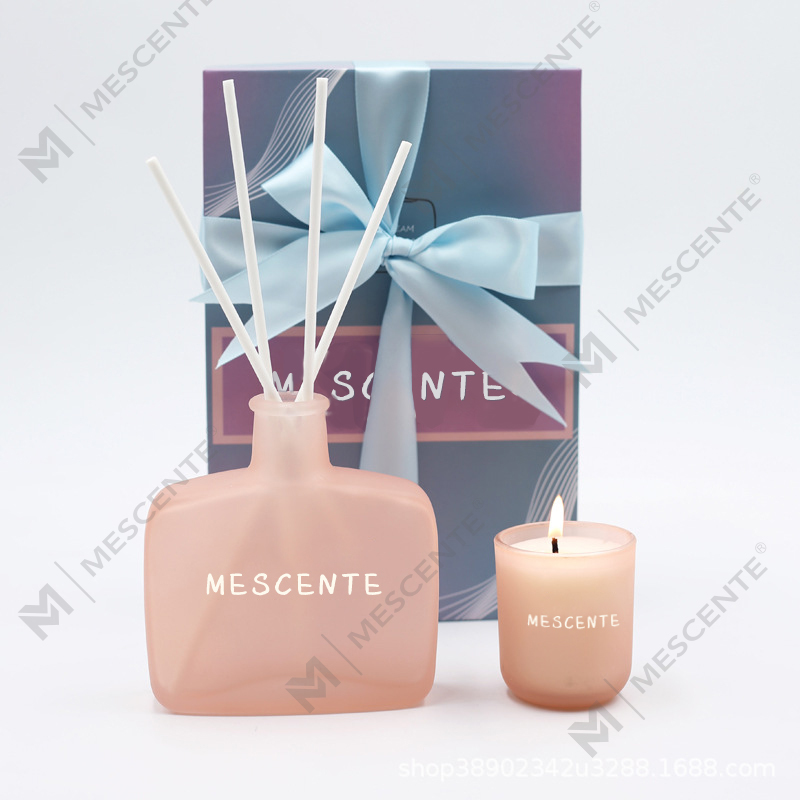Set regalo candela e diffusore a bastoncini, diffusore di aromi per candele profumate