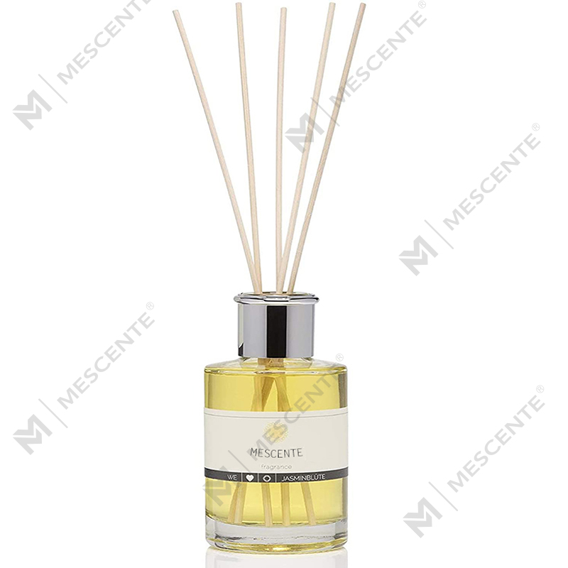 Diffusore a bastoncino liquido con etichetta privata a forma di fiore personalizzato di lusso M&Scent con confezione regalo