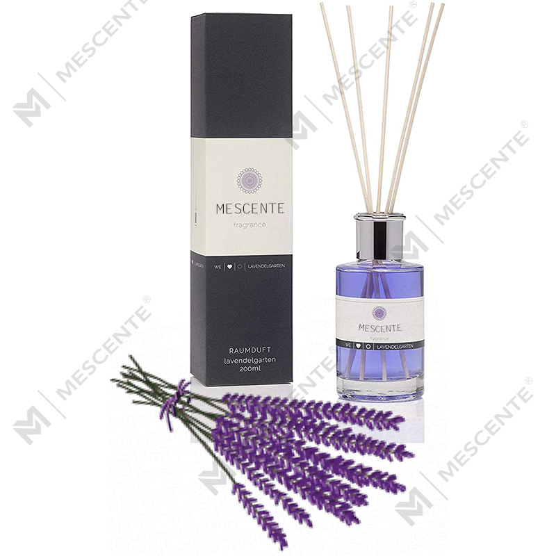 Diffusore a bastoncino liquido con etichetta privata a forma di fiore personalizzato di lusso M&Scent con confezione regalo