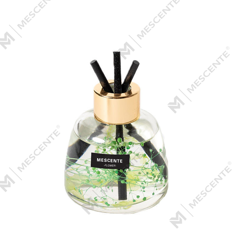 Mini bottiglia bianca profumo di fiori aroma diffusore a bastoncini, set regalo con diffusore a bastoncini di fragranza tailandese