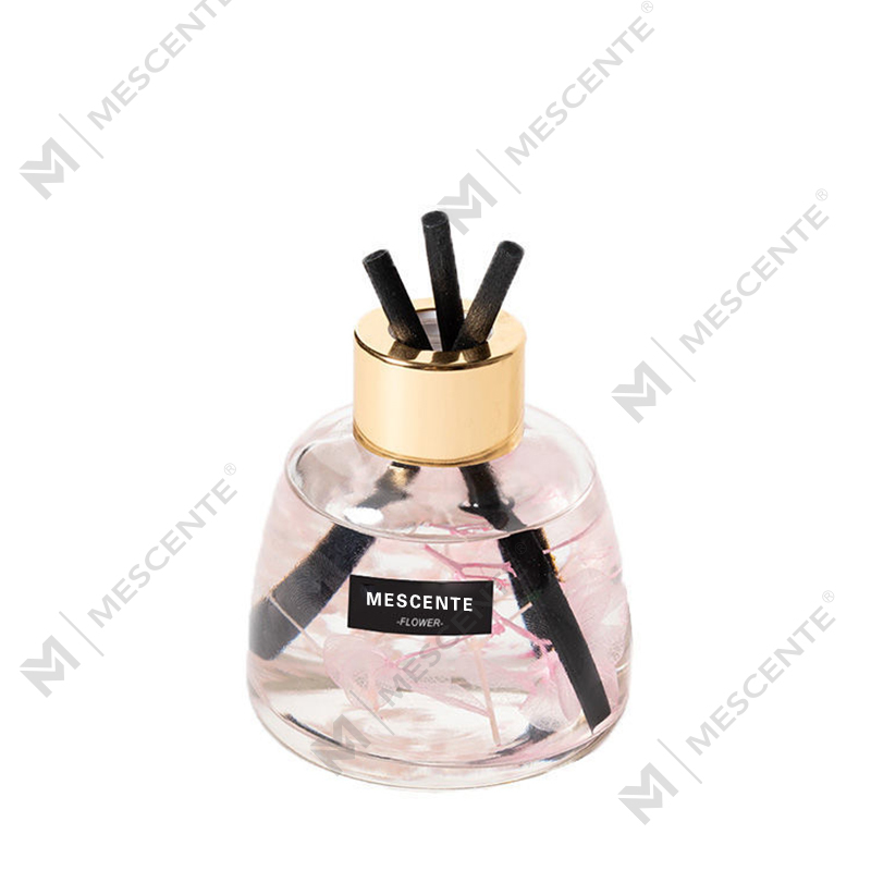 Mini bottiglia bianca profumo di fiori aroma diffusore a bastoncini, set regalo con diffusore a bastoncini di fragranza tailandese