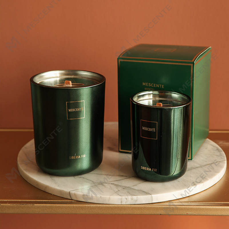 Candela aromatica con stoppino in legno di cera di soia profumata a marchio privato di lusso personalizzato all'ingrosso M&Scent