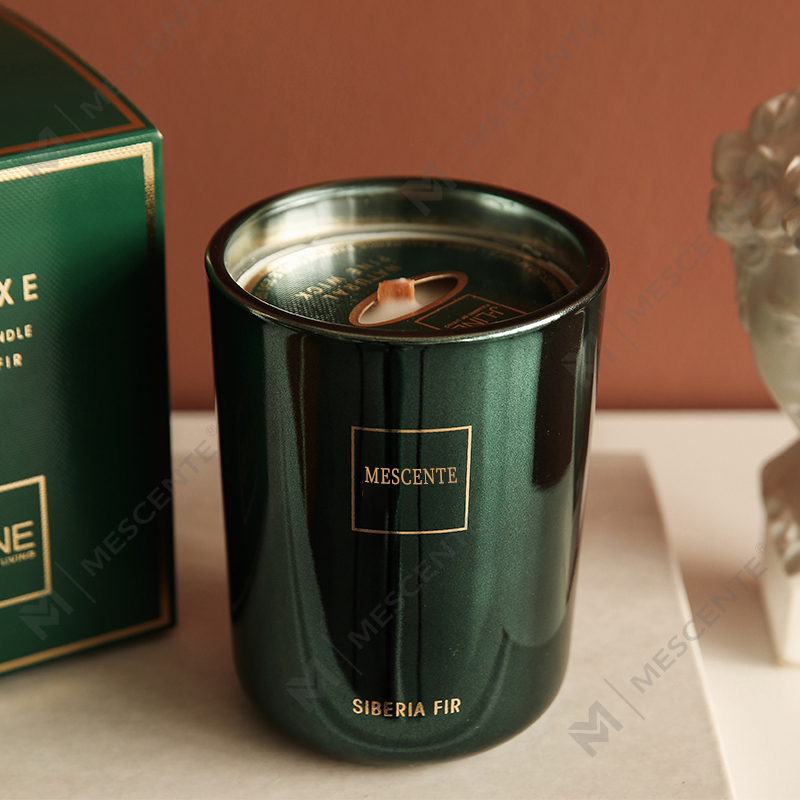 Candela aromatica con stoppino in legno di cera di soia profumata a marchio privato di lusso personalizzato all'ingrosso M&Scent