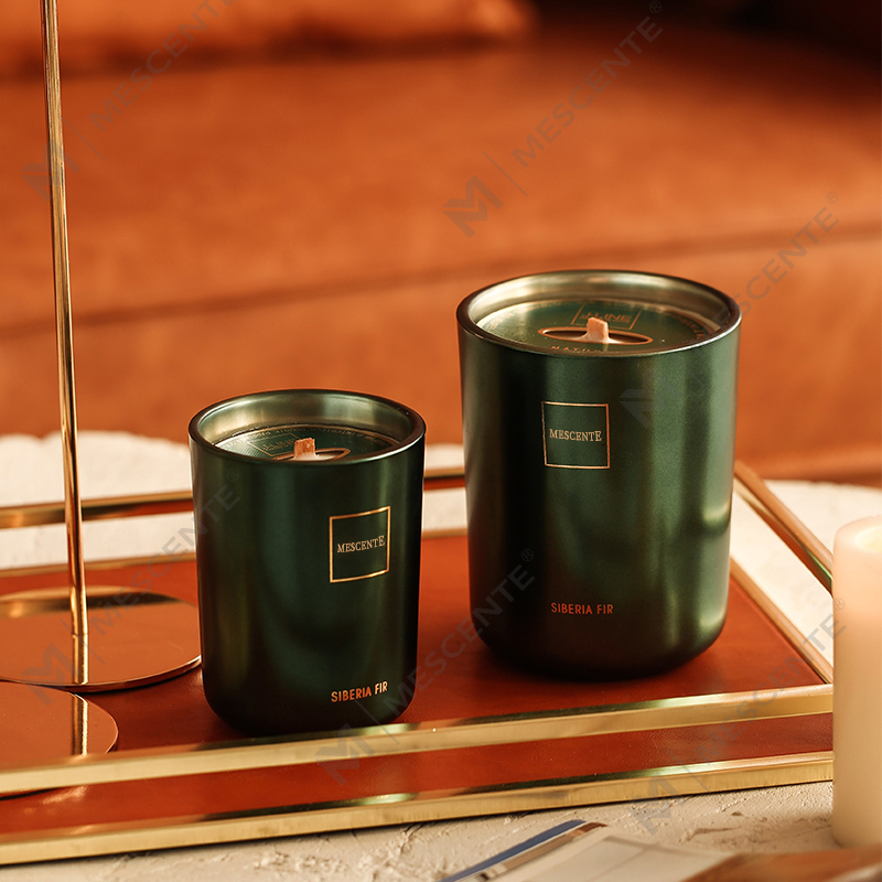 Candela aromatica con stoppino in legno di cera di soia profumata a marchio privato di lusso personalizzato all'ingrosso M&Scent