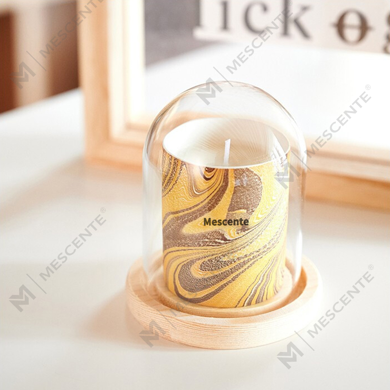 M&Scent Candela aromatizzata con stoppino in legno di cera di soia profumata a marchio privato di lusso personalizzato all'ingrosso all'ingrosso