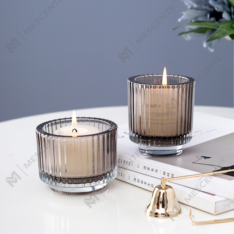 Portacandele in cristallo di vetro con decorazioni di lusso M&Scent, portacandele sfusi