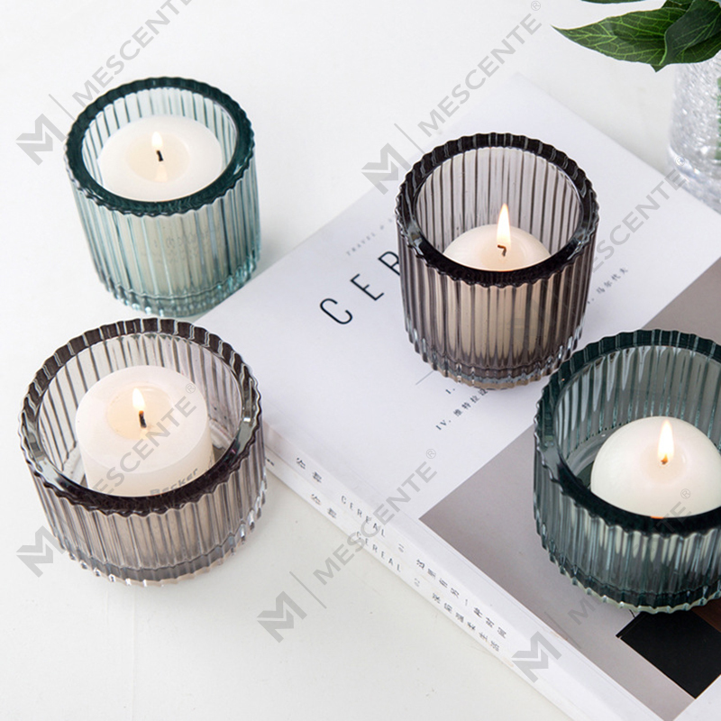 Portacandele in cristallo di vetro con decorazioni di lusso M&Scent, portacandele sfusi