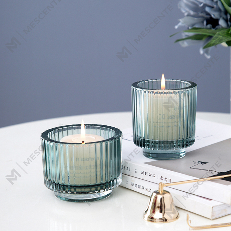 Portacandele in cristallo di vetro con decorazioni di lusso M&Scent, portacandele sfusi