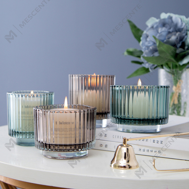Portacandele in cristallo di vetro con decorazioni di lusso M&Scent, portacandele sfusi