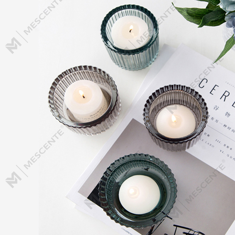 Portacandele in cristallo di vetro con decorazioni di lusso M&Scent, portacandele sfusi
