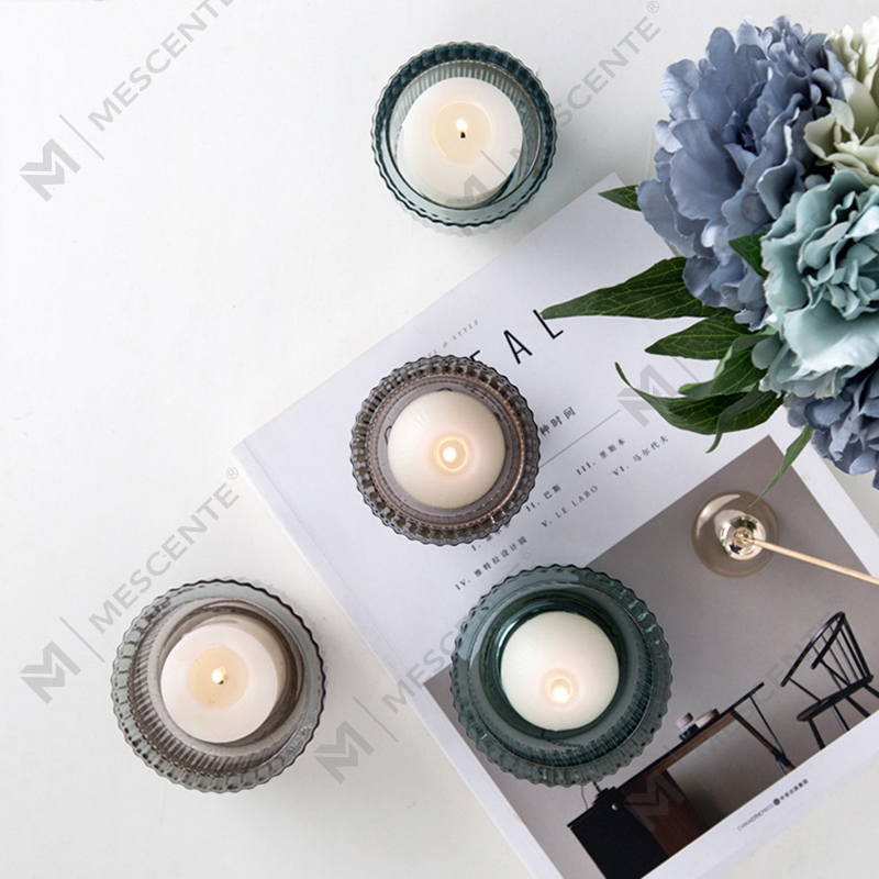 Portacandele in cristallo di vetro con decorazioni di lusso M&Scent, portacandele sfusi