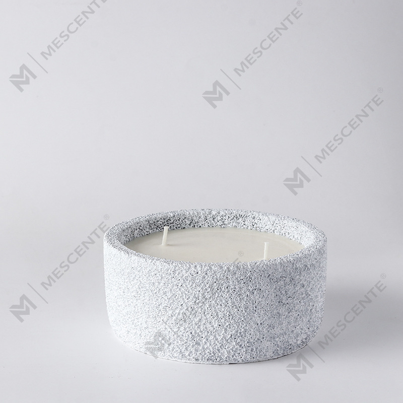 Candele spirituali a colonna con logo di lusso fatte a mano M&Scent in vetro profumato con cristalli, candela a 3 stoppini