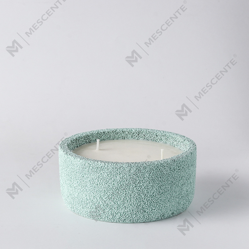 Candele spirituali a colonna con logo di lusso fatte a mano M&Scent in vetro profumato con cristalli, candela a 3 stoppini