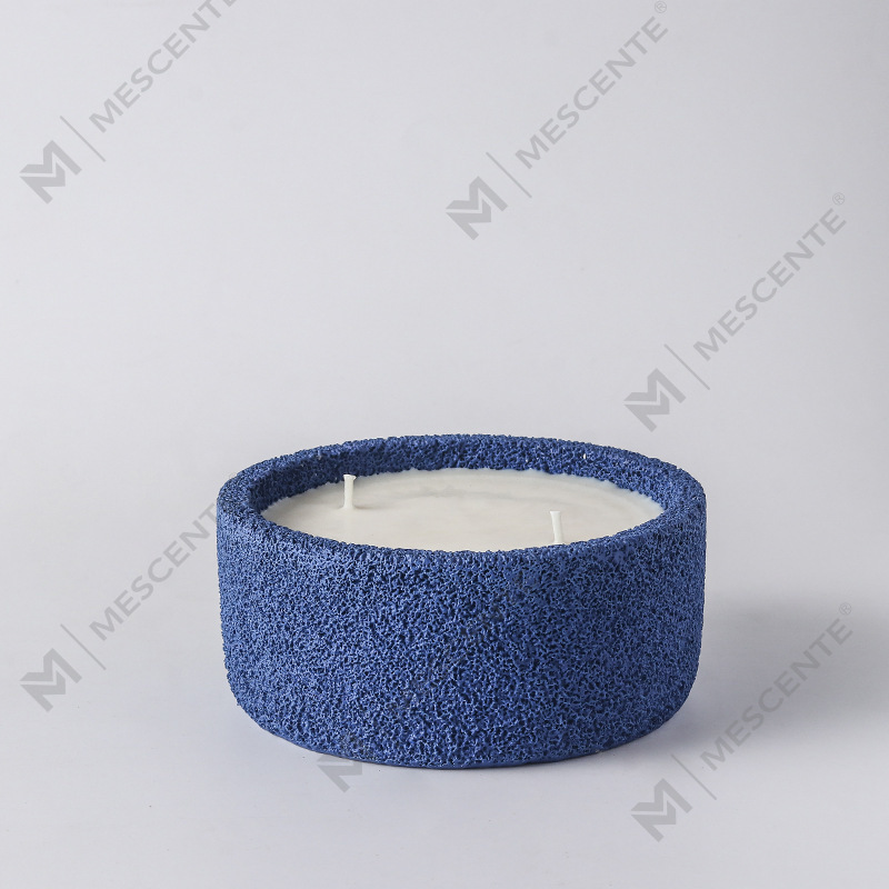 Candele spirituali a colonna con logo di lusso fatte a mano M&Scent in vetro profumato con cristalli, candela a 3 stoppini