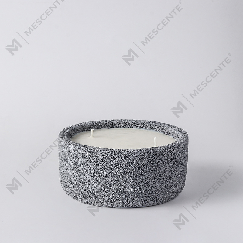 Candele spirituali a colonna con logo di lusso fatte a mano M&Scent in vetro profumato con cristalli, candela a 3 stoppini