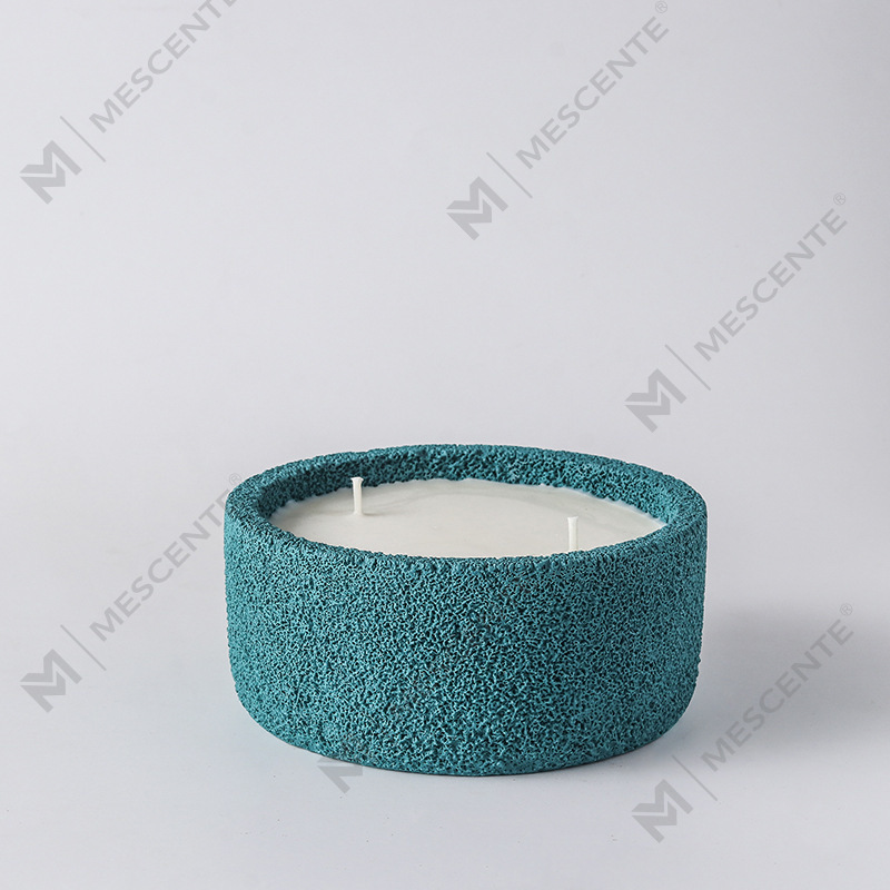 Candele spirituali a colonna con logo di lusso fatte a mano M&Scent in vetro profumato con cristalli, candela a 3 stoppini