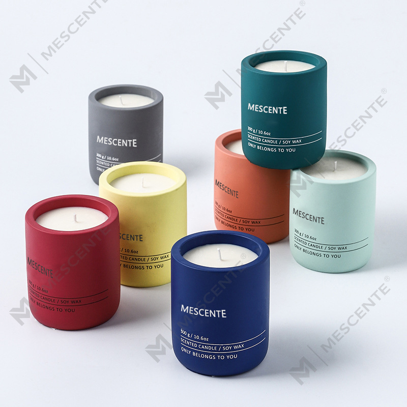Candela di cera di soia profumata Woodwick in ceramica di cristallo con etichetta privata per massaggi decorativi di lusso personalizzati M&Scent
