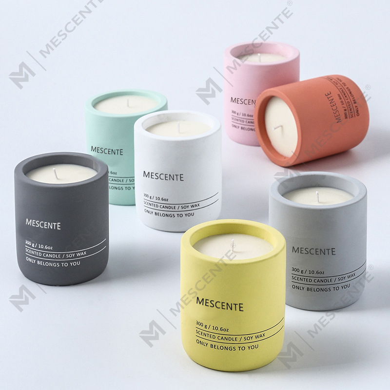 Candela di cera di soia profumata Woodwick in ceramica di cristallo con etichetta privata per massaggi decorativi di lusso personalizzati M&Scent