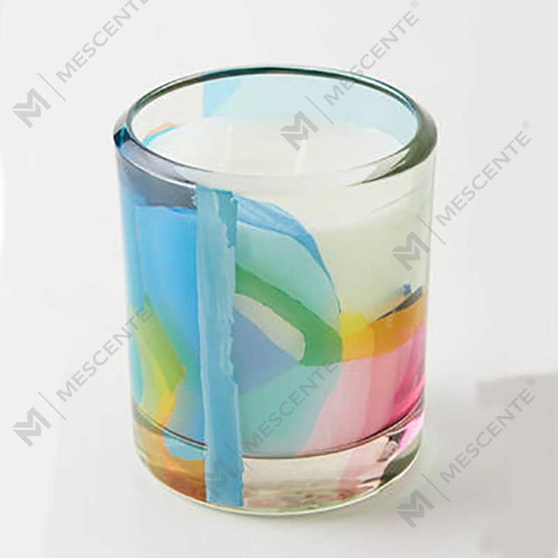M&Scent Candele di cera di soia profumate in cristallo di vetro nero con decorazione personalizzata di lusso all'ingrosso