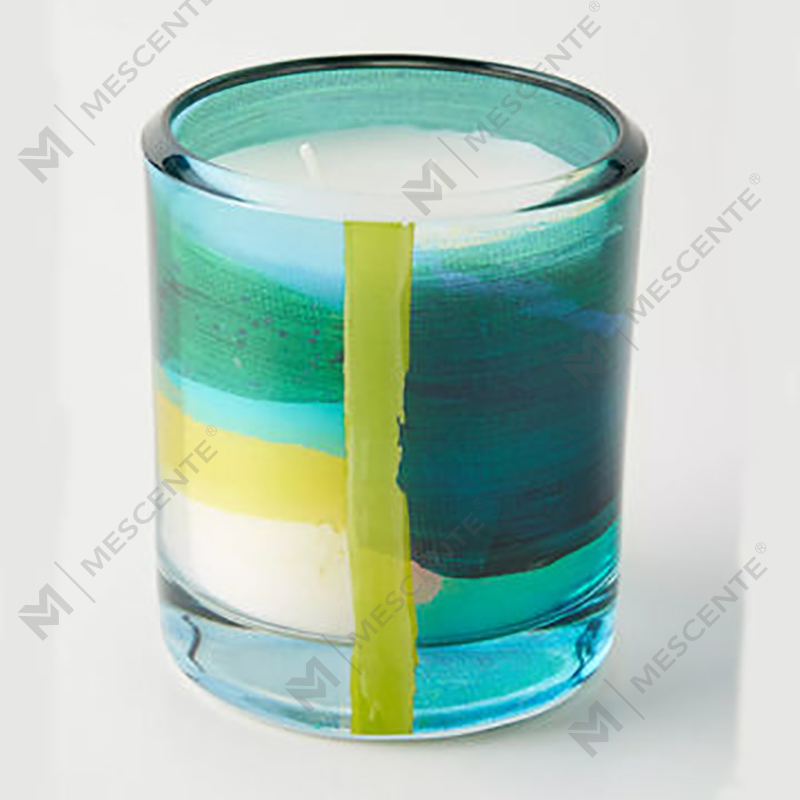 M&Scent Candele di cera di soia profumate in cristallo di vetro nero con decorazione personalizzata di lusso all'ingrosso