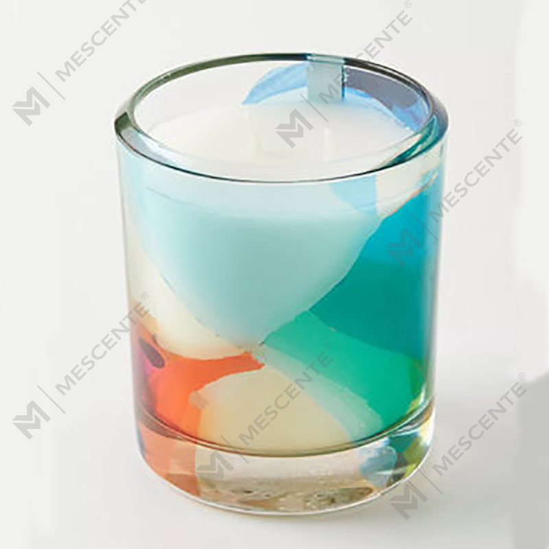 M&Scent Candele di cera di soia profumate in cristallo di vetro nero con decorazione personalizzata di lusso all'ingrosso