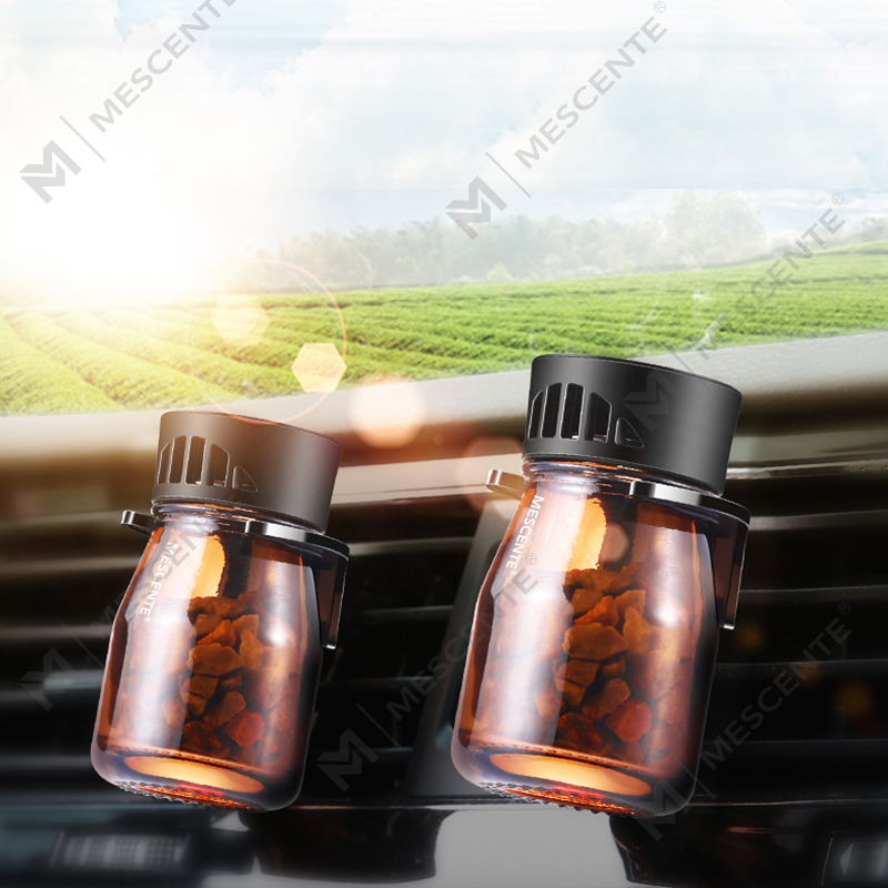 Bottiglie di deodorante per auto con mini profumo biologico M&Scent, pompa d'aria per auto