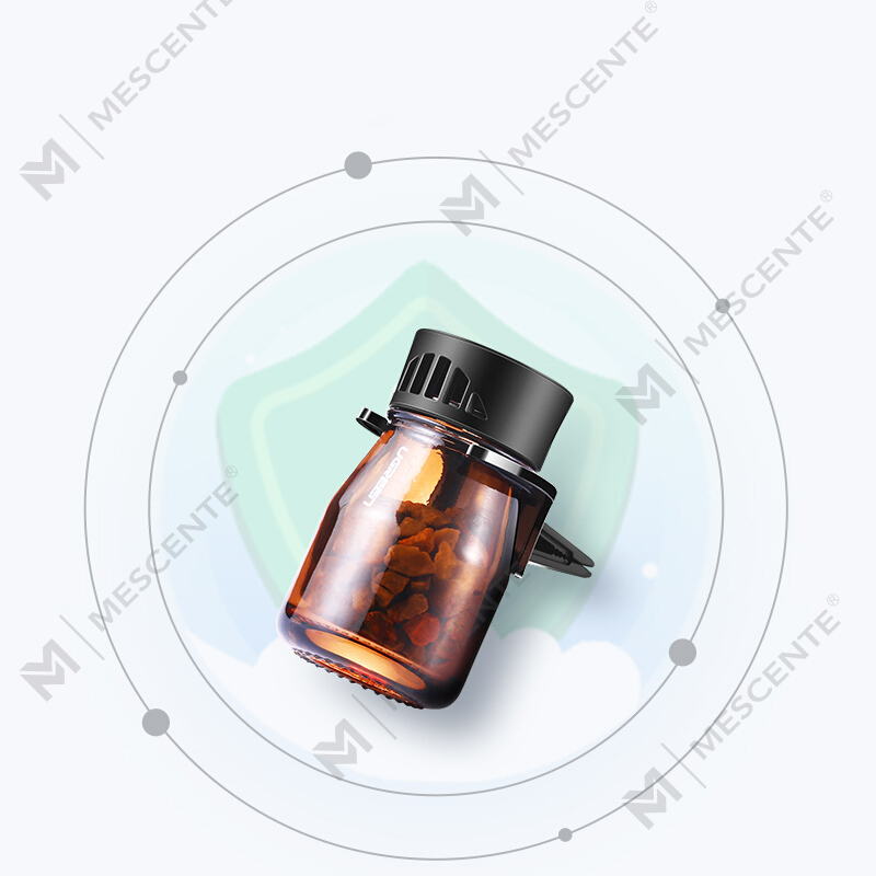 Bottiglie di deodorante per auto con mini profumo biologico M&Scent, pompa d'aria per auto