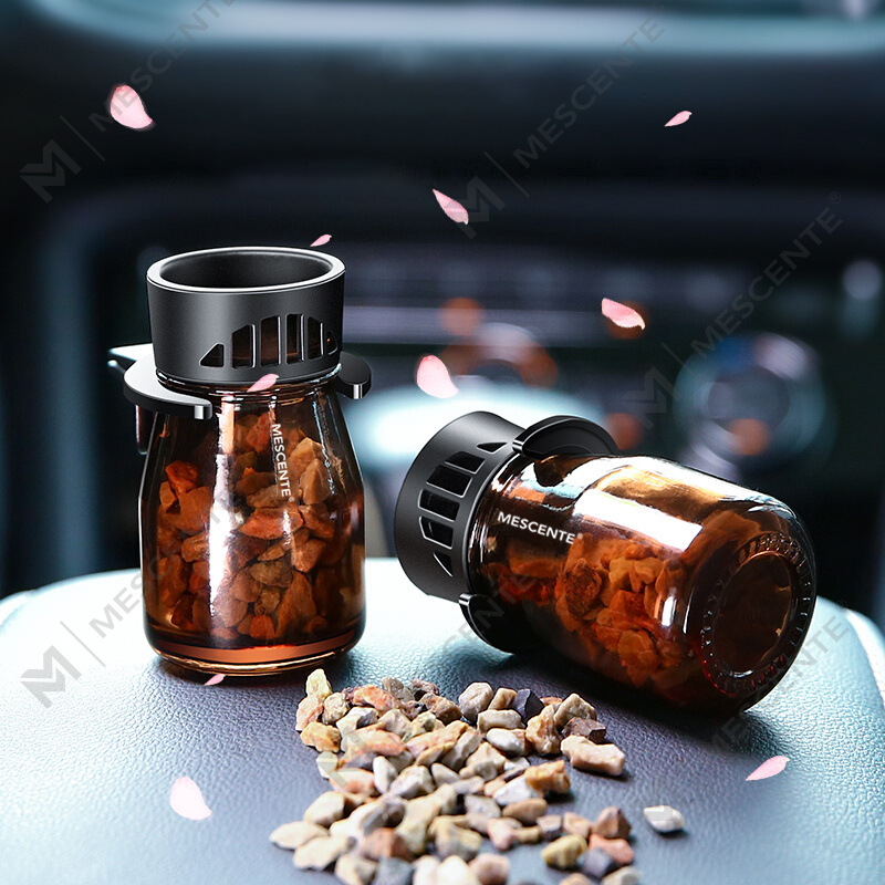 Bottiglie di deodorante per auto con mini profumo biologico M&Scent, pompa d'aria per auto